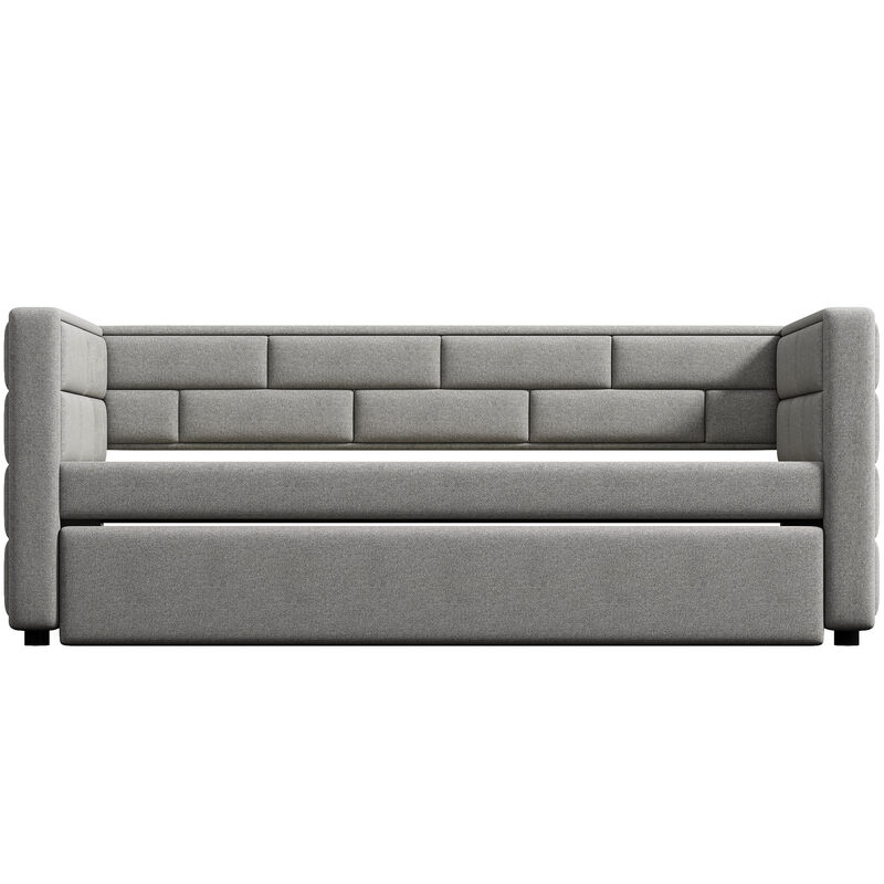 Merax Upholstered Daybed with Padded Back