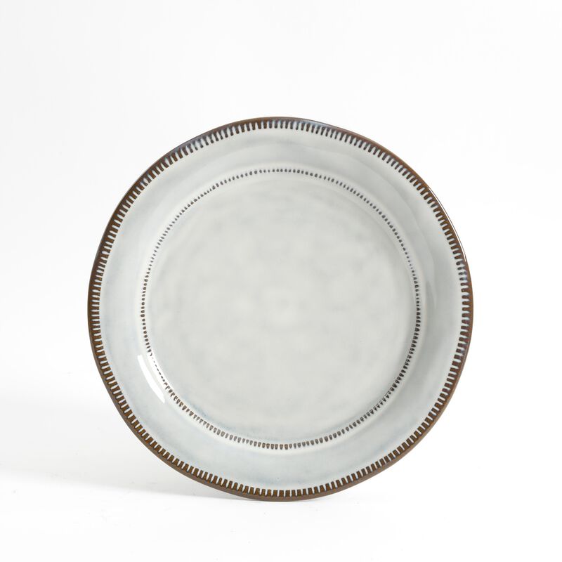 Gibson Elite Terranea 12 Piece Stoneware Dinnerware Set in White, Service for 4