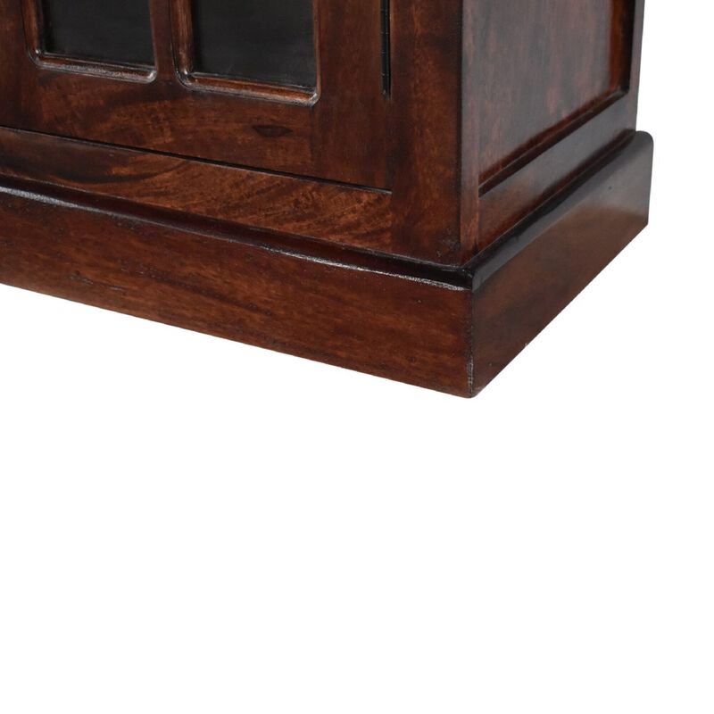 Solid Wood Large Cherry Sideboard with 4 Glazed Doors