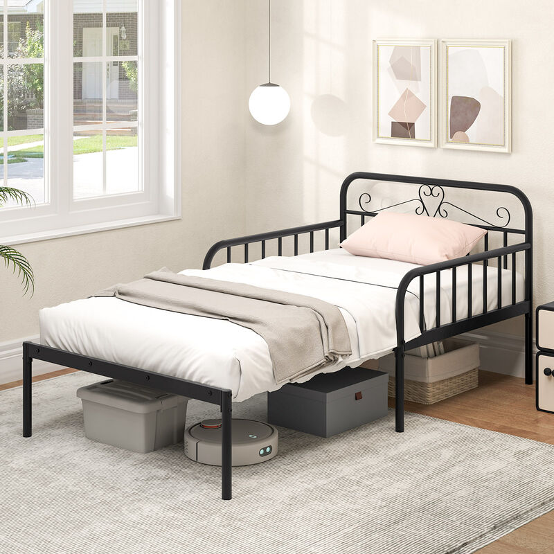 Daybed to Bed with Guardrails and Armrests for Safe and Versatile Sleeping Space
