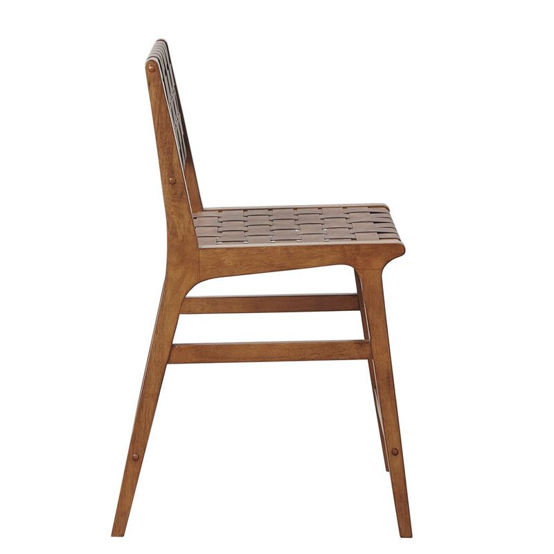 Gracie Mills Consuelo Woven Faux Leather Counter Stool - 24"H
