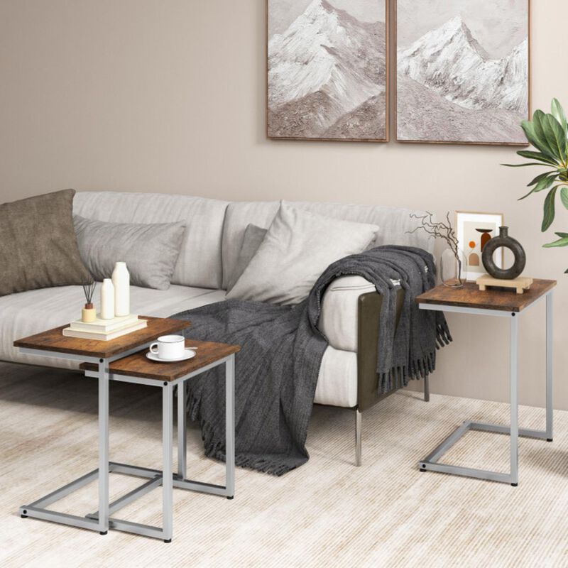 Hivvago 3 Pieces Multifunctional Coffee End Table Set