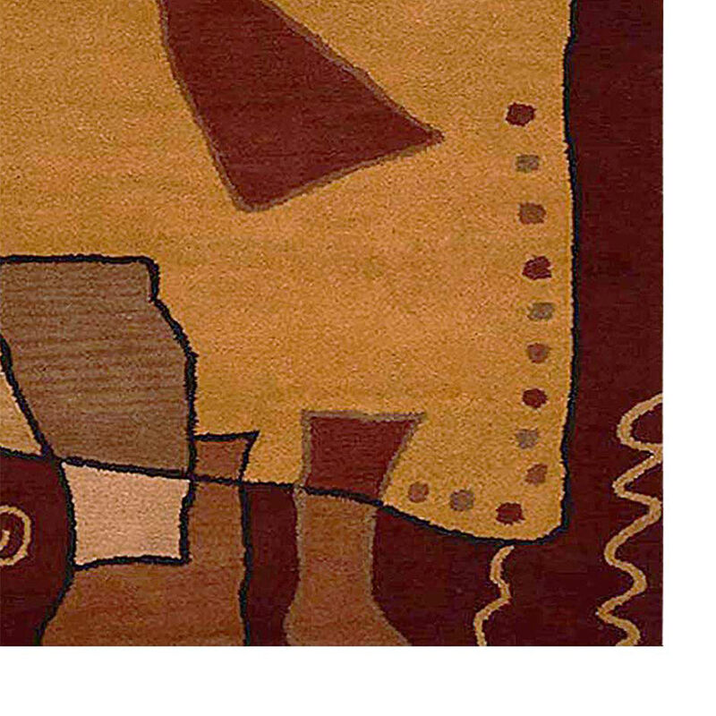 RUGSOTIC CARPETS HAND TUFTED WOOL ECO-FRIENDLY AREA RUGS  - 8'x11', Rectangle Shape, Multicolor, Abstract Modern Design, High Pile Thick Handmade Area Rugs for Living Room, Bed Room (K00694)