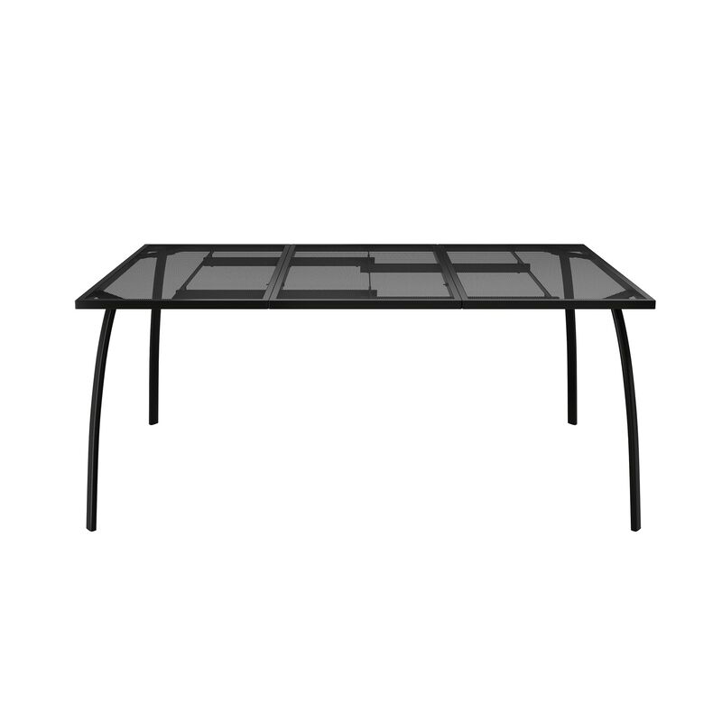 MONDAWE Extra Large Steel Mesh Table All-Weather Rectangle Dining Table  For Patios