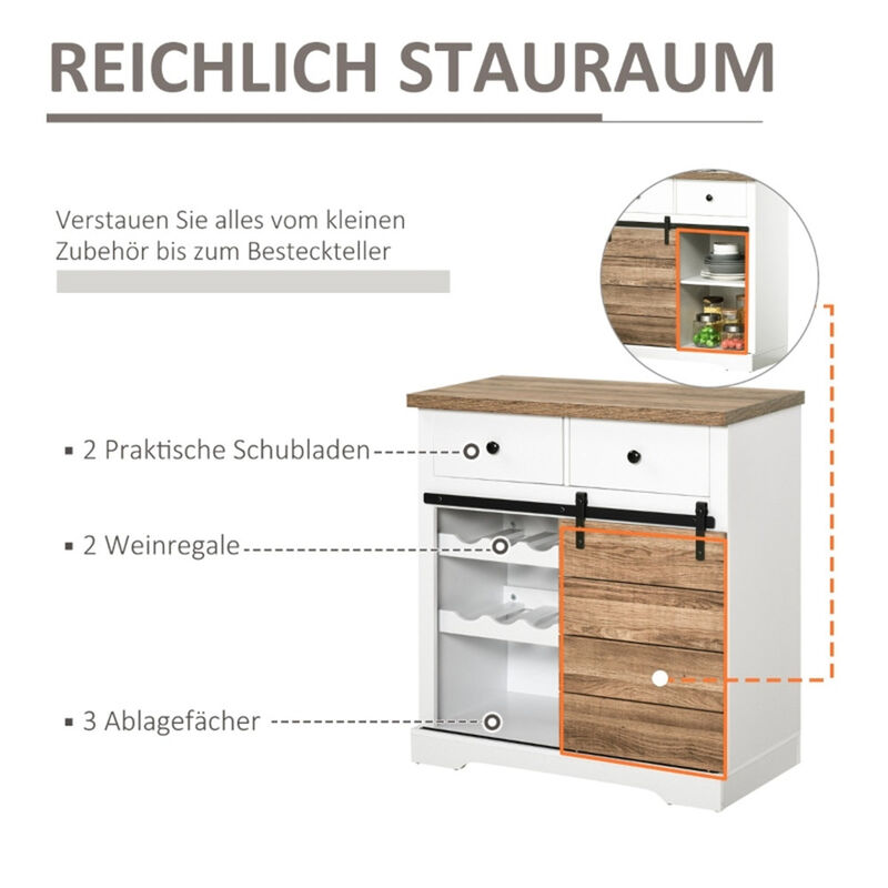 Multi-Purpose Sideboard Buffet Cabinet for Kitchen and Dining Room