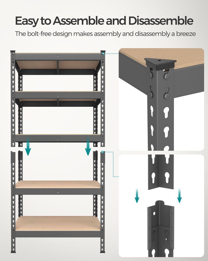 5-Tier Storage Shelves Set of 2