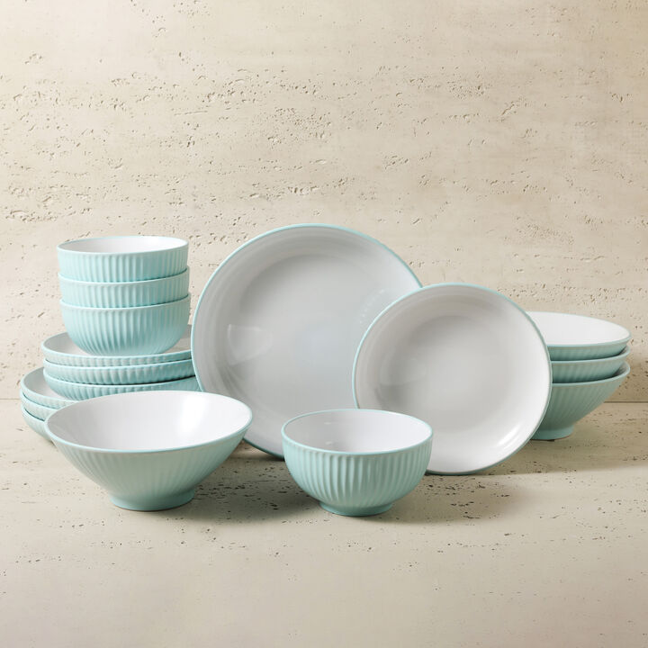 Christian Siriano Lustra Stoneware 16 Piece Dinnerware Set