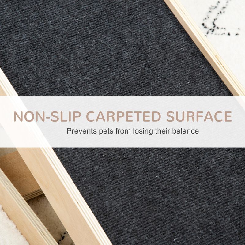 Adjustable Pet Access: Folding Dog Ramp with Anti-Slip Surface