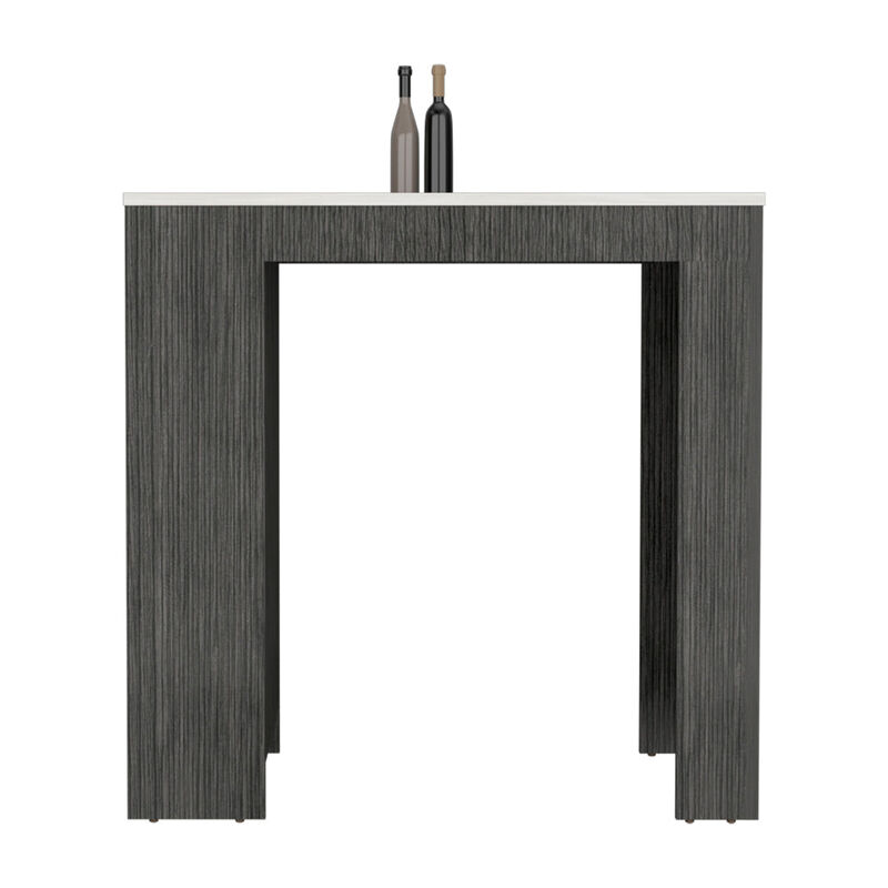 Kitchen Island Doyle, Kitchen, Smoky Oak / Ibiza Marble Color Finish