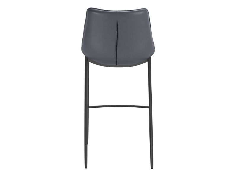 Magnus Barstool (Set of 2) Dark Gray & Black