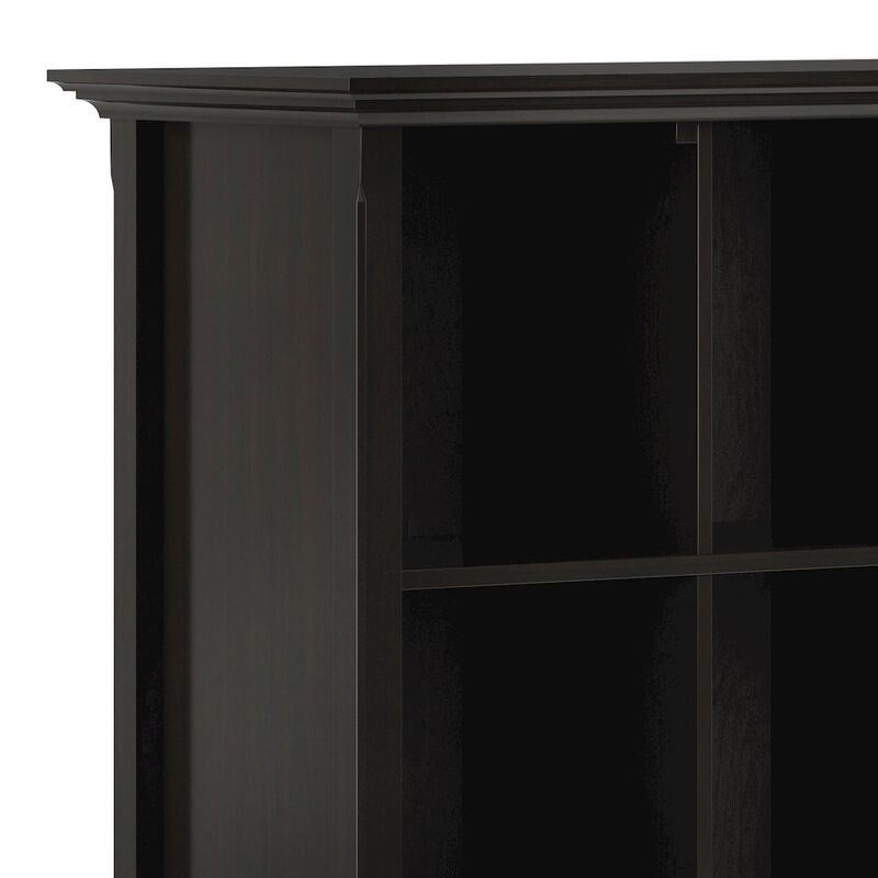 Simpli Home Amherst Solid Wood 12 Cube Storage Bookcase In Hickory Brown