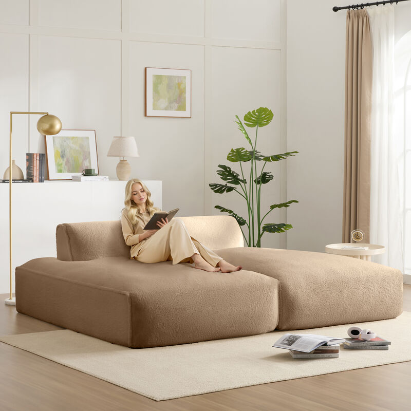 Merax Fully Compressed Sleeper Sofa for Living Room
