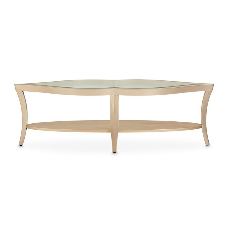 Michael Amini Malibu Crest Cocktail Table - Chardonnay