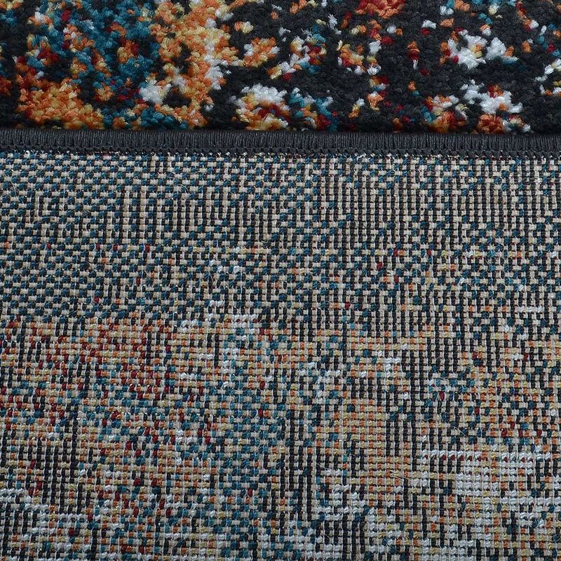 RUGSOTIC CARPETS MACHINE MADE HEATSET POLYPROPYLENE AREA RUGS  - 4'x6', Rectangle Shape, Blue Color, Classic Oriental Traditional  Design, Midium Pile Machine Made Area Rugs (M00053)