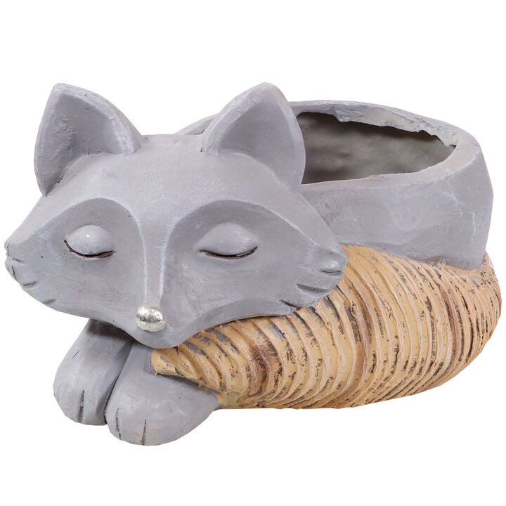 Sunnydaze Magnesium Oxide Finley the Fox Indoor Plater Statue - 8 in