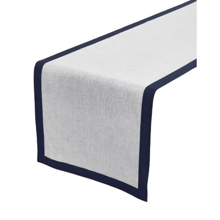 Solino Home 100% Pure Linen Table Runner 14 x 60 Inch | Classic