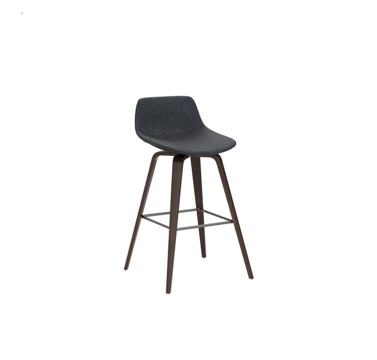 Simpli Home Counter Height Stool (Set Of 2) In Distressed Blue Vegan Faux Leather