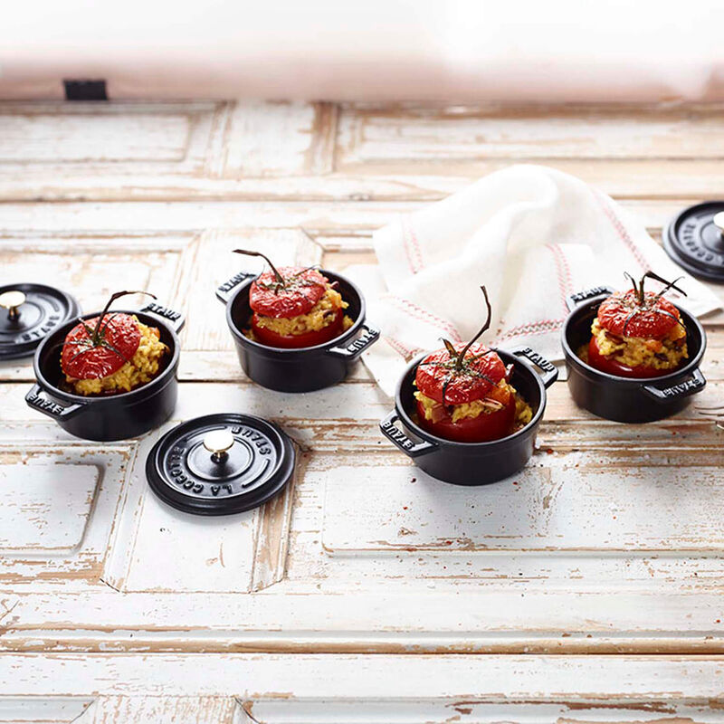 Staub Cast Iron 0.25-qt Mini Round Cocotte - Dark Blue