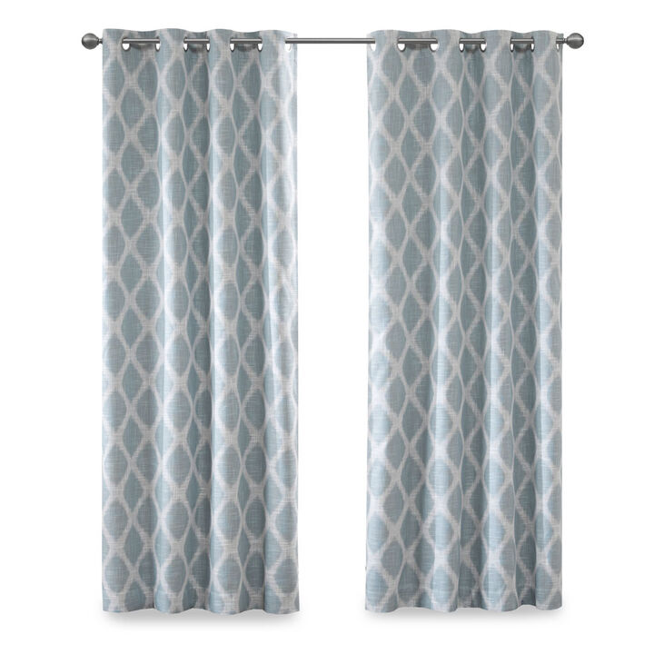 Gracie Mills Zinnia Contemporary Ikat Printed Blackout Curtain Panel - 50x84"