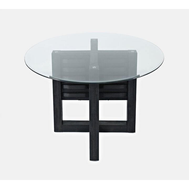 Jofran Altamonte Contemporary 48 Round Dining Table with Glass Top