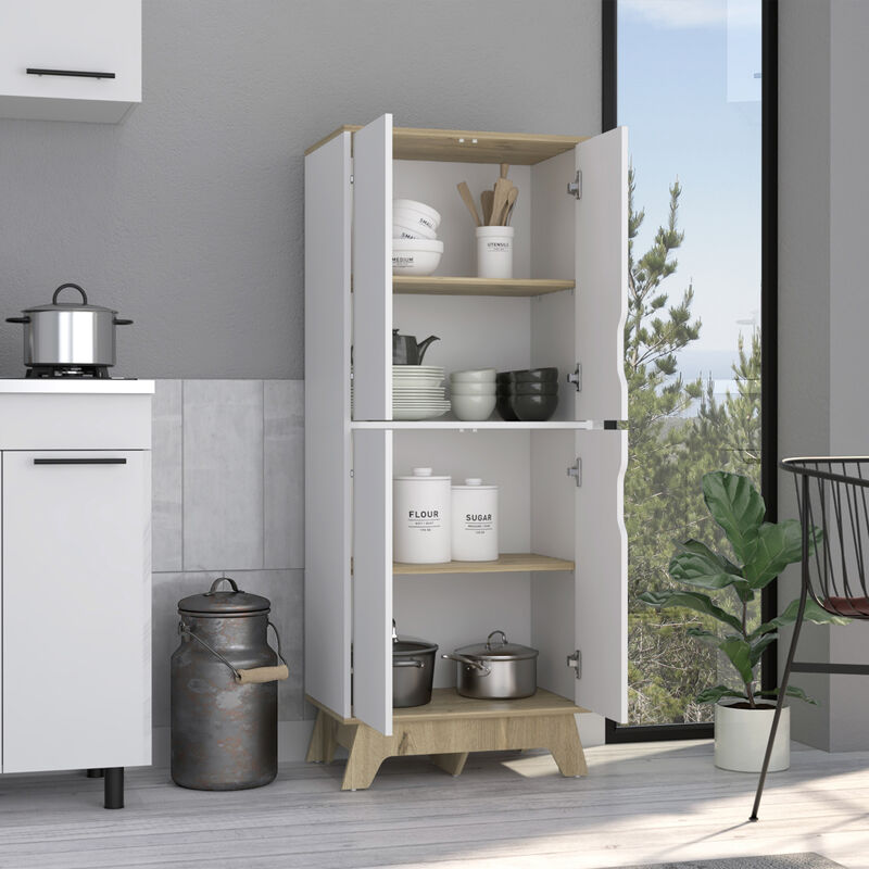 Double Kitchen Pantry Walla, Kitchen, Light Oak / White