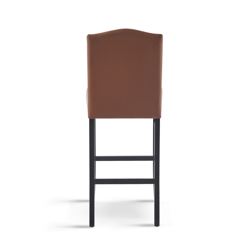 Merax Counter Height Upholstered Bar Stools 2PCS