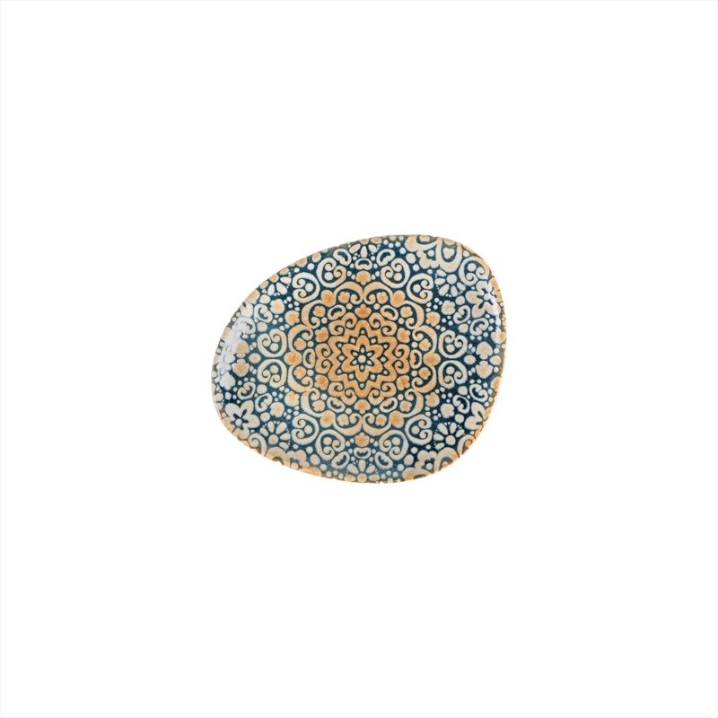 Alhambra 7.5" x 6" Organic Decorated Porcelain Plate (Set of 4)