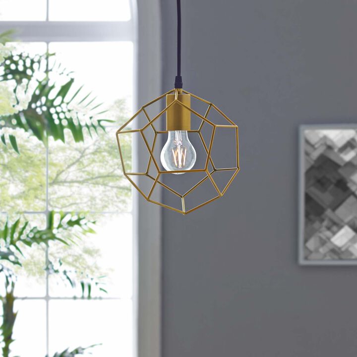 Pique Rose Gold Metal Ceiling Fixture