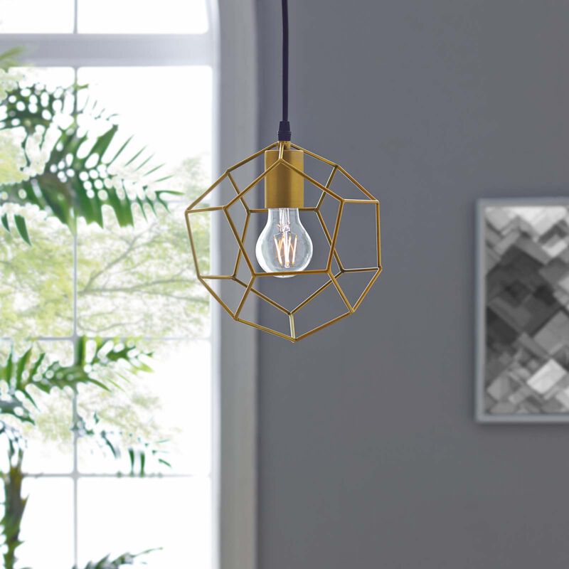 Pique Rose Gold Metal Ceiling Fixture