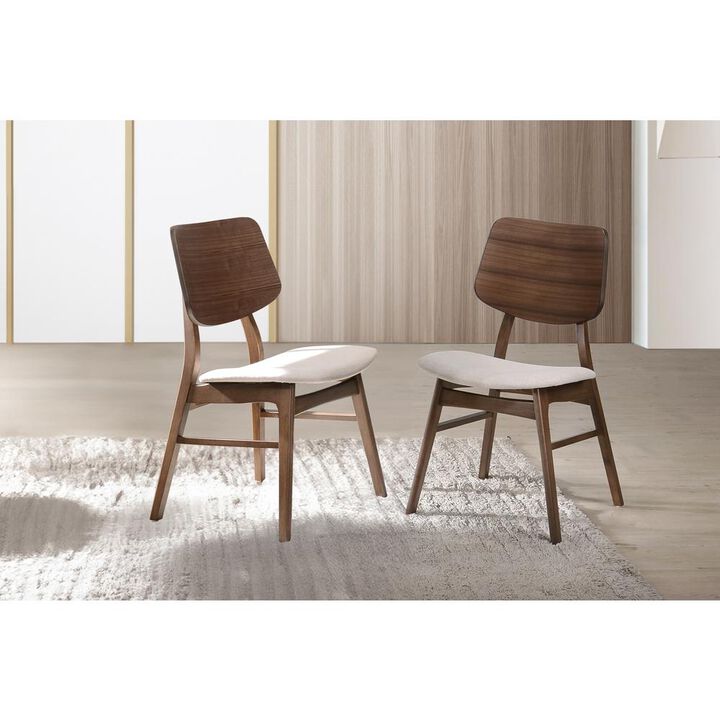 New Classic Furniture Furniture Oscar Solid Wood Dining Chair in Walnut (Set of 2)