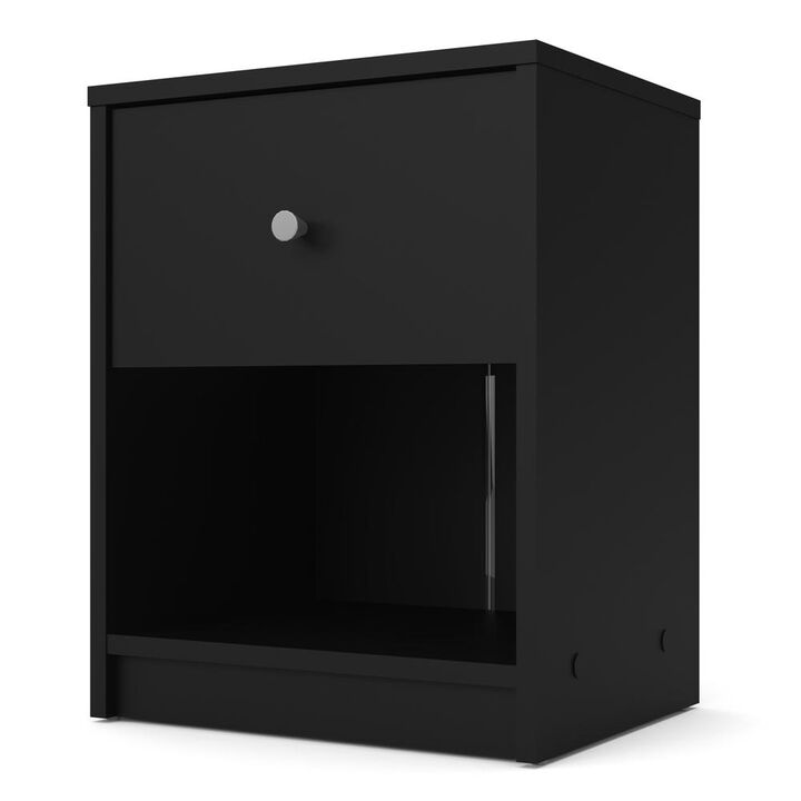 Tvilum Portland 1 Drawer Nightstand, Black