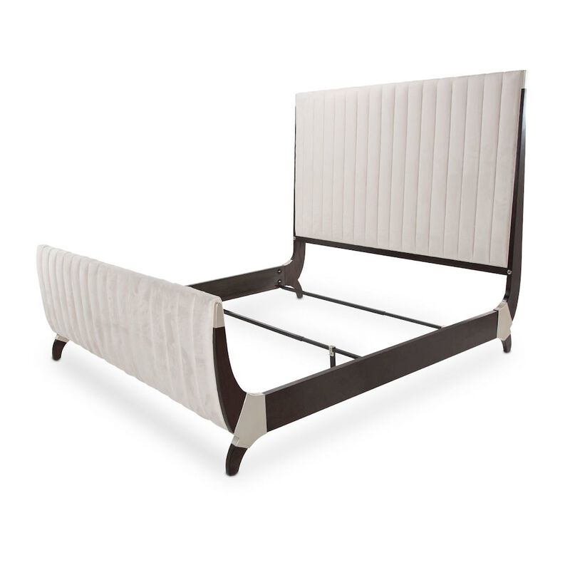 Michael Amini Paris Chic Cal. King Sleigh Bed - Espresso