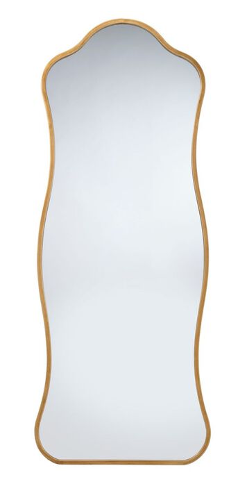 Aurora Floor Mirror-Brass