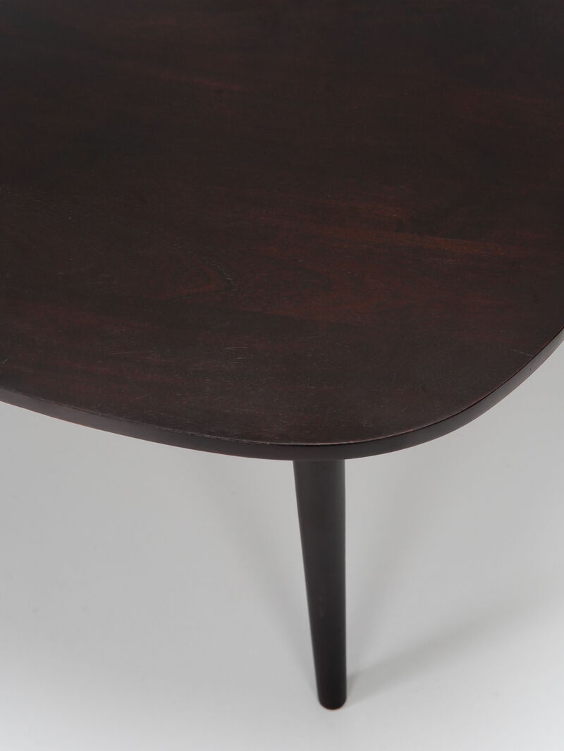 Handmade Eco-Friendly Modern Wood Light Walnut Drop Shaped Coffee Table 3' From BBH Homes