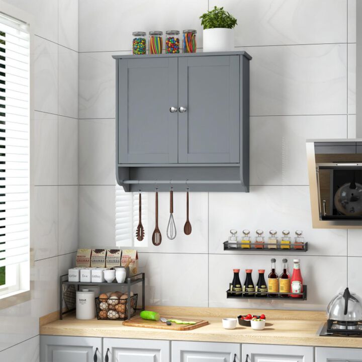 Hivvago Wall Mounted Bathroom Storage Medicine Cabinet with Towel Bar