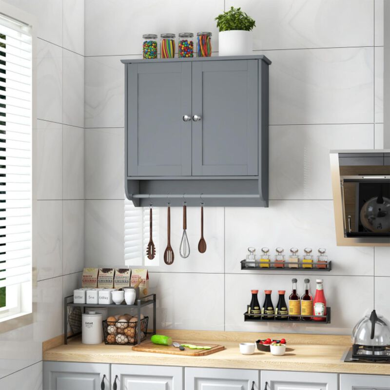 Hivvago Wall Mounted Bathroom Storage Medicine Cabinet with Towel Bar