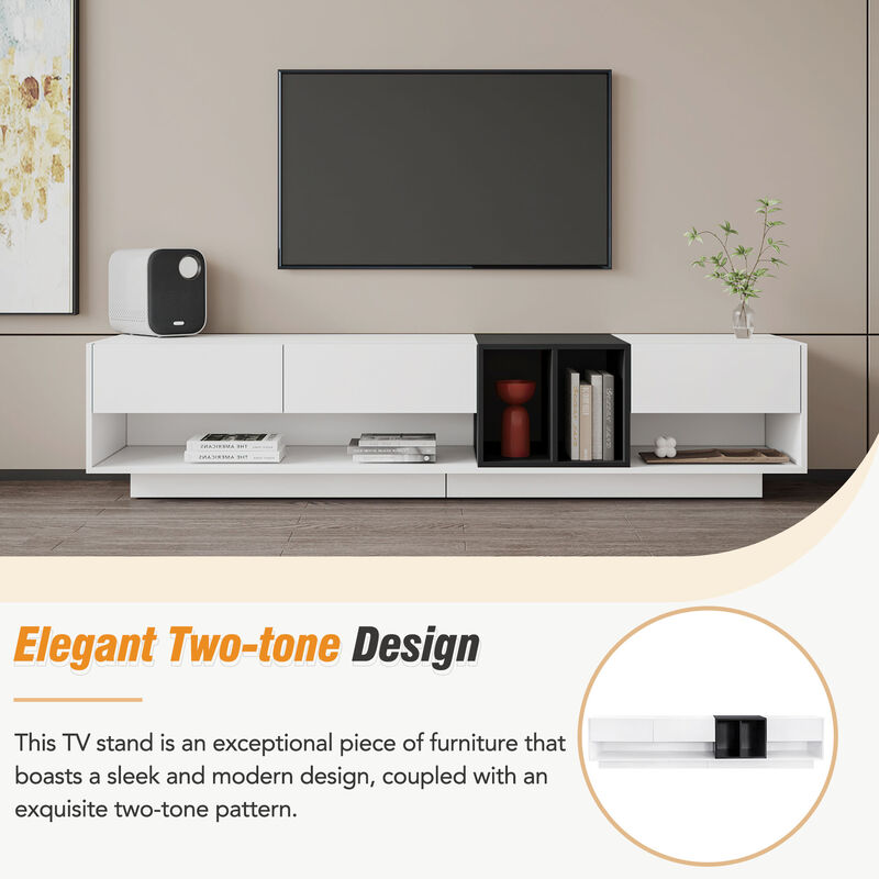 Merax Two-tone Media Console for TVs Up to 80''