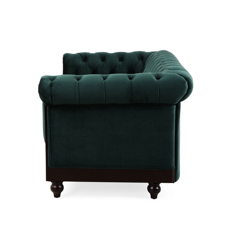 Merax Chesterfield Velvet Loveseat Sofa