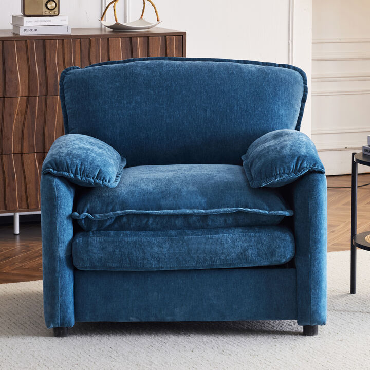 Merax Chenille Reading Armchair Accent Chair for Modern Living Room