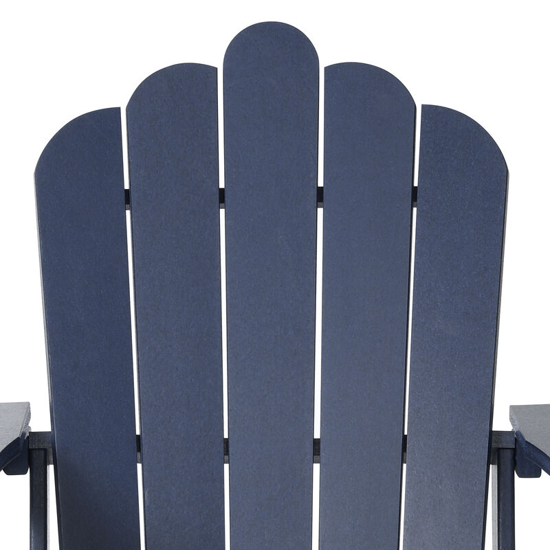WestinTrends 12-Piece HDPE Outdoor Patio Furniture Adirondack Chair Conversation Table Set