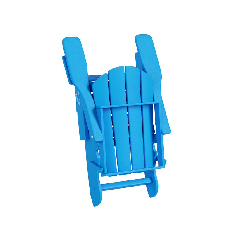 WestinTrends 4-Piece Folding Adirondack Chair With Footrest Ottoman Set