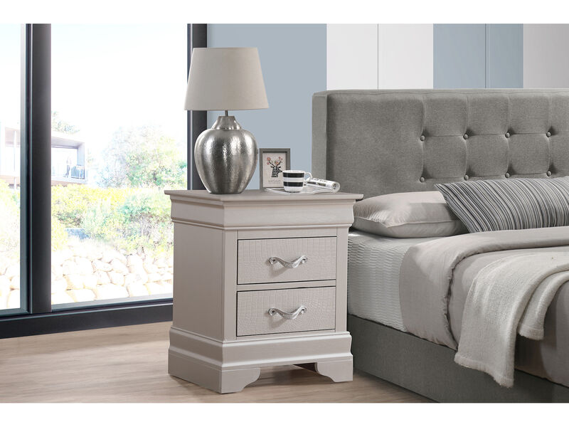 Lorana 2-Drawer Nightstand (24 in. H x 16 in. W x 21 in. D)