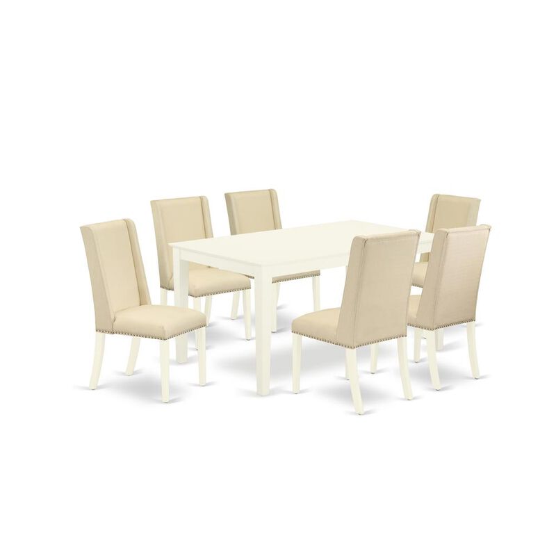 Dining Room Set Linen White