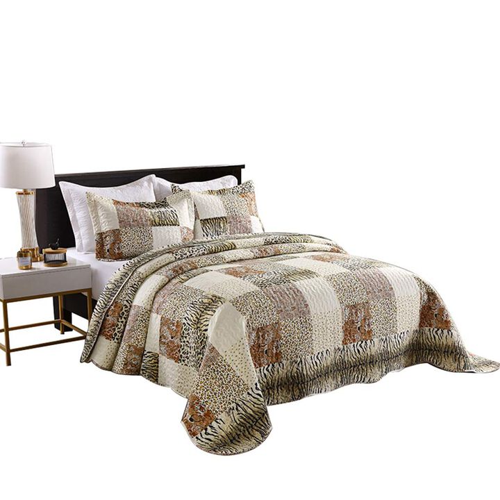 MarCielo 3 Piece Quilted Bedspread Quilt Set Lightweight Bedspread
