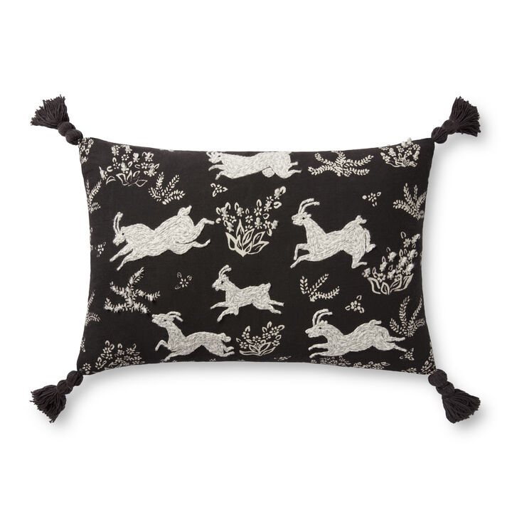 PLL0027 Black/Ivory 13"x21" Pillow