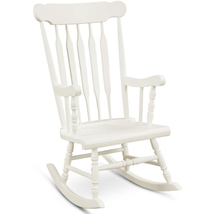 Hivvago Rocking Chair with Solid Wooden Frame for Garden and Patio
