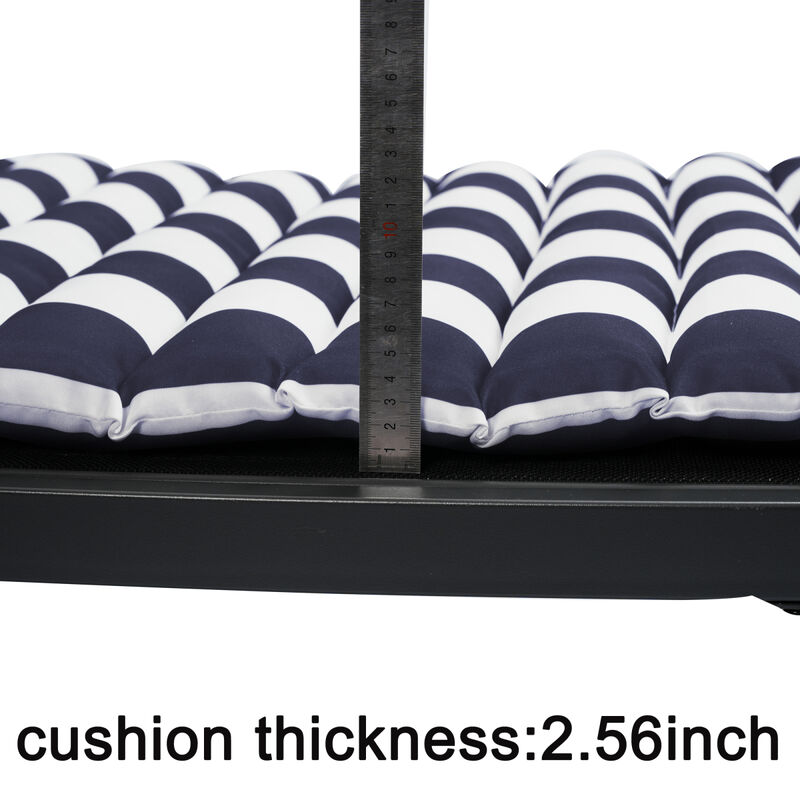 Blue and White Lounge Chair Replacement Cushions Set