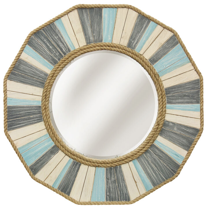 Wood Frame Beveled Mirror
