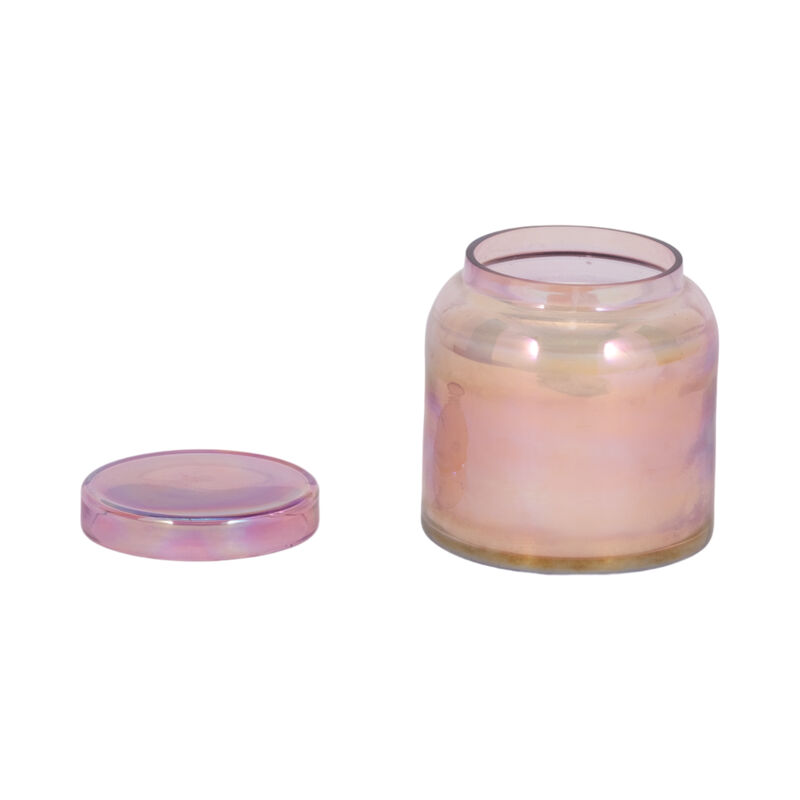 4" 21 Oz Jasmine Luster Lidded Candle, Pink