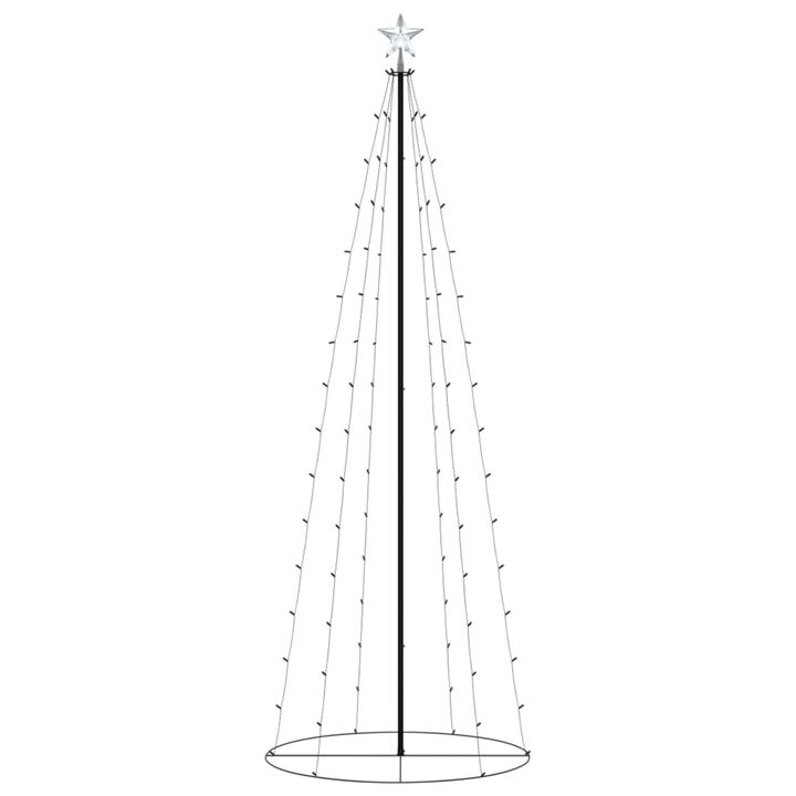 vidaXL Christmas Cone Tree Warm White 100 LEDs Decoration 27.6"x70.9"